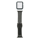 Silicone Replacement Strap Watchband + Protective Case with Screen Protector Set For Apple Watch Series, 3 & 2 & 1 42mm, For Apple Watch Series 6 / 5 / 4 / Watch SE 44mm