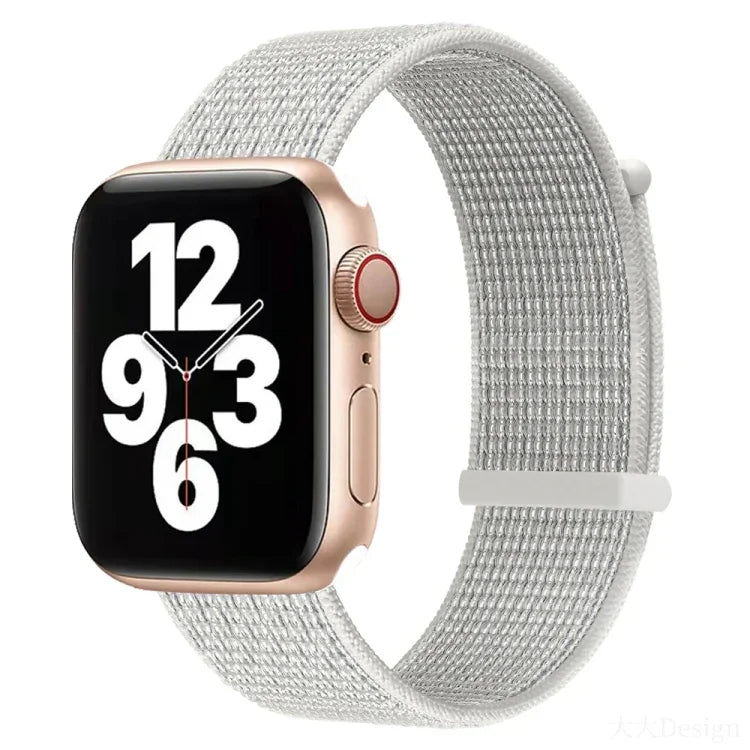 Hook and Loop Fastener Dual Section Replacement Watchband For Apple Watch Series, 7 41mm / 6&SE&5&4 40mm / 3&2&1 38mm, 7 45mm / 6&SE&5&4 44mm / 3&2&1 42mm