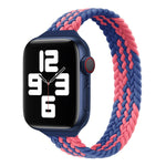 Small Waist Single Loop Nylon Braid Replacement Watchband For Apple Watch Series 7 41mm / 6&SE&5&4 40mm / 3&2&1 38mm, S 135mm, M 145mm, L 155mm