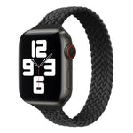 Small Waist Single Loop Nylon Braid Replacement Watchband For Apple Watch Series 7 41mm / 6&SE&5&4 40mm / 3&2&1 38mm, S 135mm, M 145mm, L 155mm