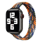 Small Waist Single Loop Nylon Braid Replacement Watchband For Apple Watch Series 7 45mm / 6&SE&5&4 44mm / 3&2&1 42mm, S 145mm, M 155mm, L 165mm