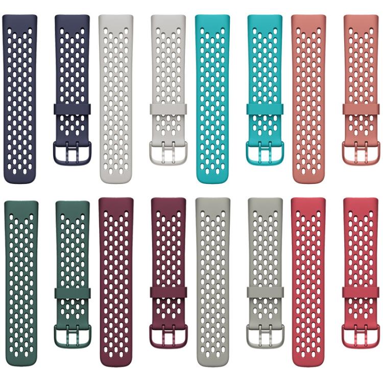 Silicone Hole Replacement Strap Watchband, For Fitbit Charge 5