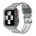 Glacier Transparent TPU Integrated Replacement Strap Watchband, For Apple Watch Series 7 41mm, For Apple Watch Series 7 45mm