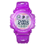 SKMEI 1451 LED Digital Stopwatch Chronograph Luminous Children Sports Electronic Watch, 1451(Transparent Rose Red), 1451(White Shell Blue Circle), 1451(Yellow Shell Blue Circle), 1451(Black Shell Blue Circle), 1451(Transparent Pink Blue)               ...