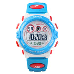 SKMEI 1451 LED Digital Stopwatch Chronograph Luminous Children Sports Electronic Watch, 1451(Transparent Rose Red), 1451(White Shell Blue Circle), 1451(Yellow Shell Blue Circle), 1451(Black Shell Blue Circle), 1451(Transparent Pink Blue)               ...