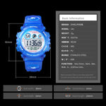SKMEI 1451 LED Digital Stopwatch Chronograph Luminous Children Sports Electronic Watch, 1451(Transparent Rose Red), 1451(White Shell Blue Circle), 1451(Yellow Shell Blue Circle), 1451(Black Shell Blue Circle), 1451(Transparent Pink Blue)               ...