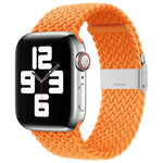 Nylon Braid One Buckle Replacement Watchband For Apple Watch Series, 7 41mm / 6&SE&5&4 40mm / 3&2&1 38mm