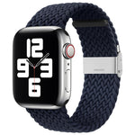 Nylon Braid One Buckle Replacement Watchband For Apple Watch Series, 7 45mm / 6&SE&5&4 44mm / 3&2&1 42mm