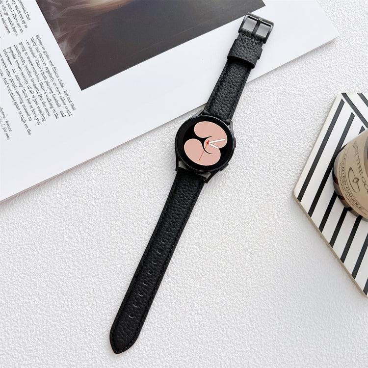 Lychee Texture Leather Strap Watchband, For Samsung Galaxy Watch4 40mm / 44mm