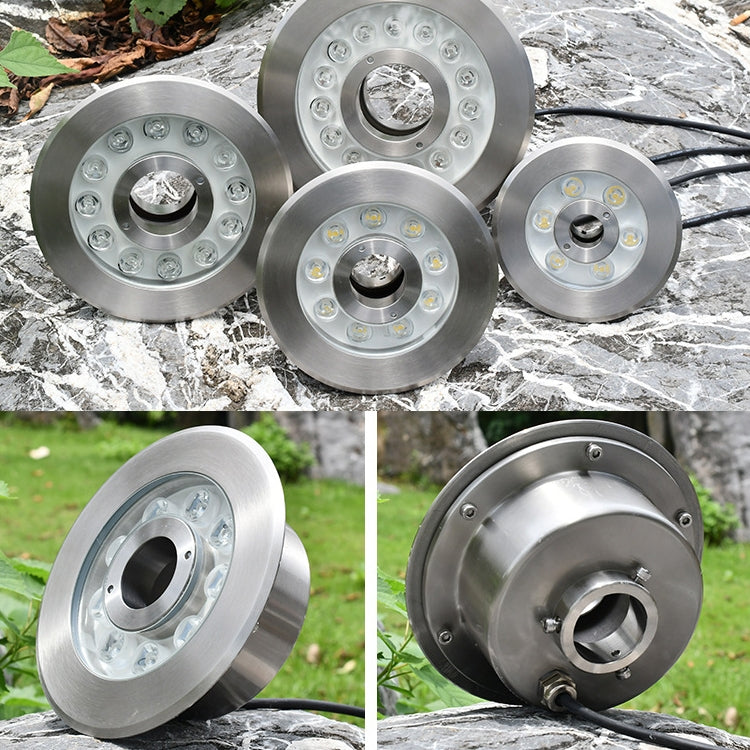 Landscape Ring LED Stainless Steel Underwater Fountain Light, 6W, 9W, 12W, 18W, 24W