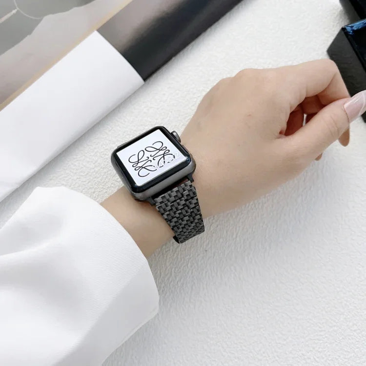 Small Waist Carbon Fiber Strap Watchband For Apple Watch Series, 7 41mm / 6&SE&5&4 40mm / 3&2&1 38mm