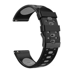 22mm Three Rows Holes Two-color Silicone Strap Watchband, For Huawei Watch GT 3