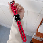 Silicone Watchband For Apple Watch Series, 7 41mm / 6&SE&5&4 40mm / 3&2&1 38mm, 7 45mm / 6&SE&5&4 44mm / 3&2&1 42mm