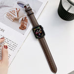 Genuine Leather Watchband For Apple Watch Series, 7 41mm / 6&SE&5&4 40mm / 3&2&1 38mm, 7 45mm / 6&SE&5&4 44mm / 3&2&1 42mm