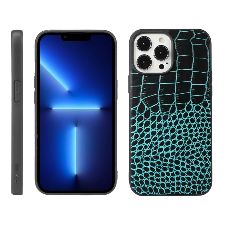 Crocodile Top Layer Cowhide Leather Case, For iPhone 13, For iPhone 13 Pro, For iPhone 13 Pro Max