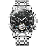 OLEVS 6607 Multi-function Men Big Flywheel Automatic Waterproof Mechanical Watch