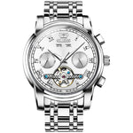OLEVS 6607 Multi-function Men Big Flywheel Automatic Waterproof Mechanical Watch