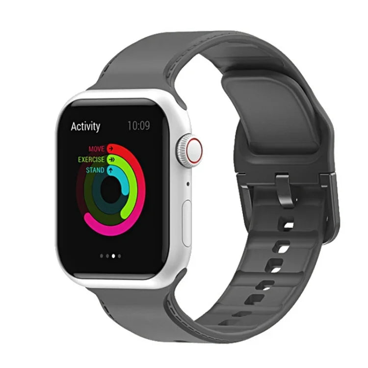 Silicone Stitching Watchband For Apple Watch Series, 7 41mm / 6&SE&5&4 40mm / 3&2&1 38mm, 7 45mm / 6&SE&5&4 44mm / 3&2&1 42mm