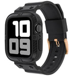 Carbon Fiber Integrated Sport Watchband For Apple Watch Series, 7 41mm / 6&SE&5&4 40mm / 3&2&1 38mm, 7 45mm / 6&SE&5&4 44mm / 3&2&1 42mm