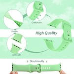 Butterfly Buckle Silicone Watchband, Size: S For Apple Watch Series, 7 41mm / 6&SE&5&4 40mm / 3&2&1 38mm