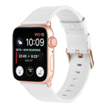 Small Waist Genuine Leather Watchband For Apple Watch Series, 7 41mm / 6&SE&5&4 40mm / 3&2&1 38mm, 7 45mm / 6&SE&5&4 44mm / 3&2&1 42mm