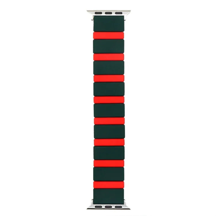 Silicone Splicing Watchband For Apple Watch Series, 7 41mm / 6&SE&5&4 40mm / 3&2&1 38mm, 7 45mm / 6&SE&5&4 44mm / 3&2&1 42mm