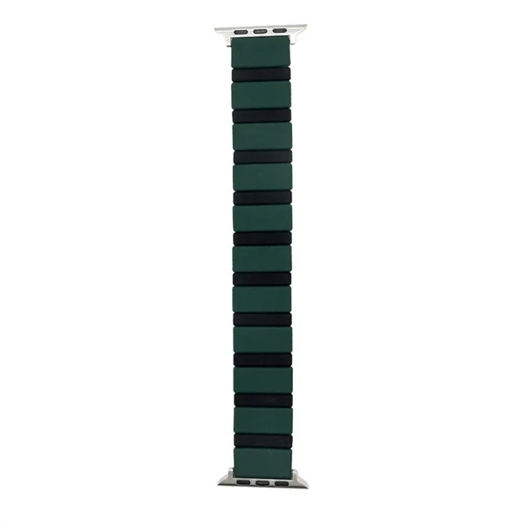 Silicone Splicing Watchband For Apple Watch Series, 7 41mm / 6&SE&5&4 40mm / 3&2&1 38mm, 7 45mm / 6&SE&5&4 44mm / 3&2&1 42mm