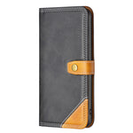BF12 Color Matching Double Line Leather Phone Case, For iPhone 13 Pro Max