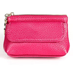 Litchi Texture Cowhide Hand Held Small Wallet for Ladies