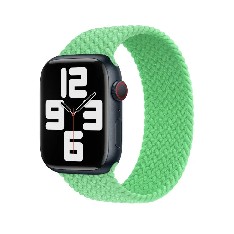 Nylon Braided Watch Band For Apple Watch Series 7 41mm / 6&SE&5&4 40mm / 3&2&1 38mm, 130mm, 145mm, 155mm