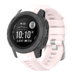 Silicone Stainless Steel Buckle Watch Band, For Garmin Instinct 2S