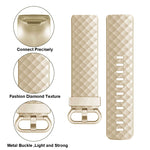 Official Pattern Metallic Watch Strap, For FITBIT Charge 3