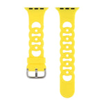 Hollow Silicone Watch Band For Apple Watch Series, 7 41mm / 6&SE&5&4 40mm / 3&2&1 38mm, 7 45mm / 6&SE&5&4 44mm / 3&2&1 42mm