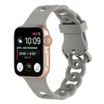 Hollow Silicone Watch Band For Apple Watch Series, 7 41mm / 6&SE&5&4 40mm / 3&2&1 38mm, 7 45mm / 6&SE&5&4 44mm / 3&2&1 42mm