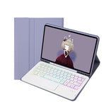 T07B-AS Skin Feel Pen Slot Touch Pad Bluetooth Keyboard Leather Tablet Case, For iPad 9.7 2018&2017 / Pro 9.7 / Air 2, For iPad 10.2 2021&2020&2019/Air 2019/Pro 10.5, For iPad Air 11 2025 / 2024 / Pro 11 2021&2020&2018                                  ...