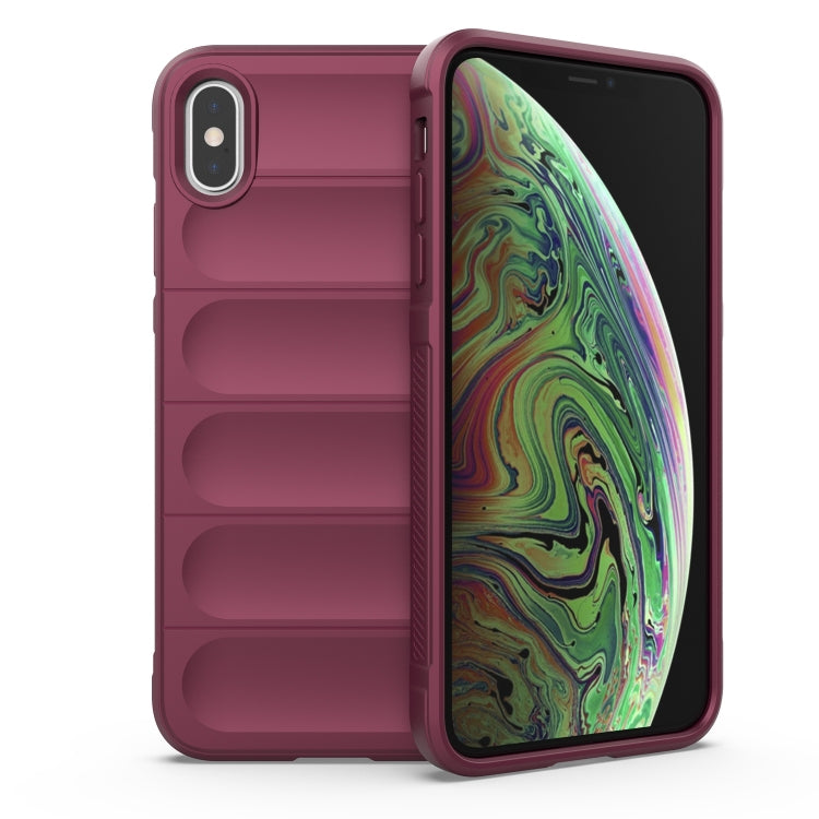 Magic Shield TPU + Flannel Phone Case, For iPhone XS Max