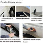 N7 12 in 1 Car Paintless Dent Removal Fender Damage Repair Puller Lifter Arc Crowbar Tools Hook Rods kit, 12 in 1