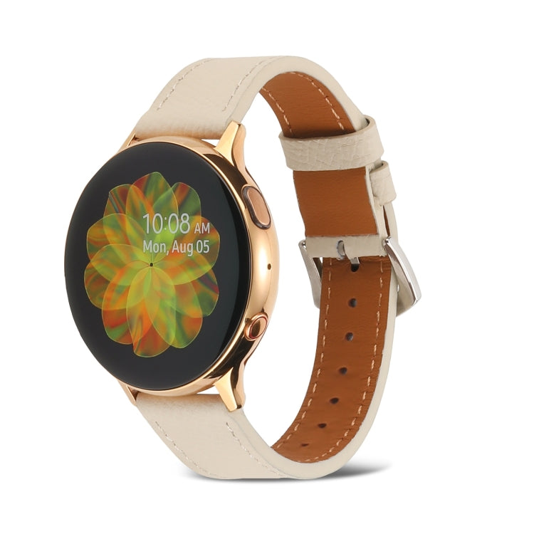 Genuine Leather Watch Band, For Samsung Galaxy Watch4 20mm