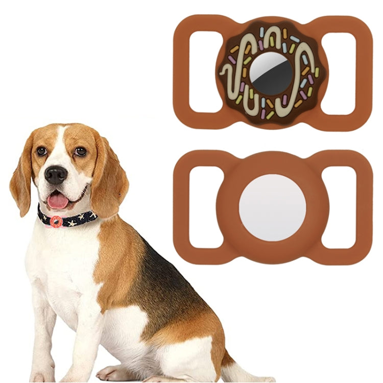 Donut Pet Collar Anti-scratch Shockproof Silicone Cover For AirTag 2nd Gen / AirTag 1st Gen, 1, 2