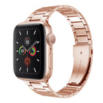 Small Waist Stainless Steel Watch Band For Apple Watch Series, 7 41mm / 6&SE&5&4 40mm / 3&2&1 38mm, 7 45mm / 6&SE&5&4 44mm / 3&2&1 42mm