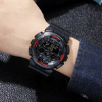 SKMEI 1857 Stainless Steel Buckle PU Strap Waterproof Electronic Watch