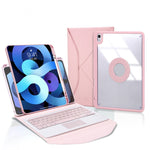 Z11B-A Pen Slot Touchpad Bluetooth Keyboard Leather Tablet Case, For iPad Pro 11 2021/2020/2018, For iPad Air 11 2025 / 2024 / Air 5 / Air 4, For iPad 10.2 2021/2020/2019