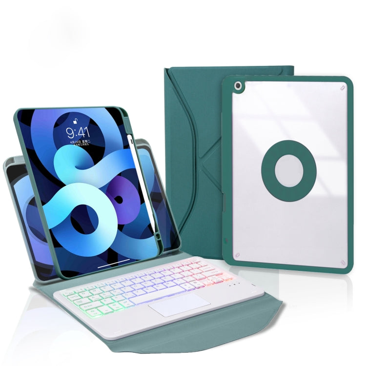 Z11B-AS Pen Slot Touchpad Backlight Bluetooth Keyboard Leather Tablet Case, For iPad Pro 11 2021/2020/2018, For iPad Air 11 2025 / 2024 / Air 5 / Air 4, For iPad 10.2 2021/2020/2019
