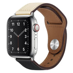 PU Leather Silver Buckle Watch Band For Apple Watch Series, 7 45mm / 6&SE&5&4 44mm / 3&2&1 42mm, 7 41mm / 6&SE&5&4 40mm / 3&2&1 38mm