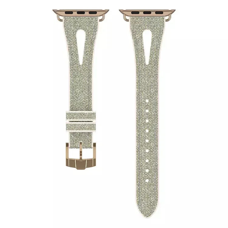 Slim Glitter Watch Band For Apple Watch Series, 7 45mm / 6&SE&5&4 44mm / 3&2&1 42mm, 7 41mm / 6&SE&5&4 40mm / 3&2&1 38mm