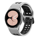 Double-row Hole Two-color Silicone Watch Band, For Samsung Galaxy Watch 5 40mm, For Samsung Galaxy Watch 5 Pro 45mm