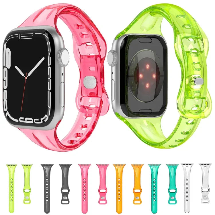 TPU 8-buckle Watch Band For Apple Watch Series, 7 45mm / 6&SE&5&4 44mm / 3&2&1 42mm, 7 41mm / 6&SE&5&4 40mm / 3&2&1 38mm