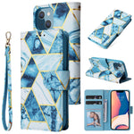 Marble Bronzing Stitching Horizontal Flip PU Leather Case, For iPhone 14, For iPhone 14 Plus, For iPhone 14 Pro, For iPhone 14 Pro Max