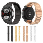 For Huami Amazfit T-Rex 2 Three Strains Steel Watch Band