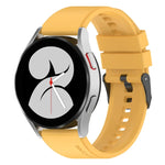 20mm Black Buckle Step Silicone Watch Band, For Samsung Galaxy Watch 5 40mm, For Samsung Galaxy Watch 5 44mm, For Samsung Galaxy Watch 5 Pro 45mm
